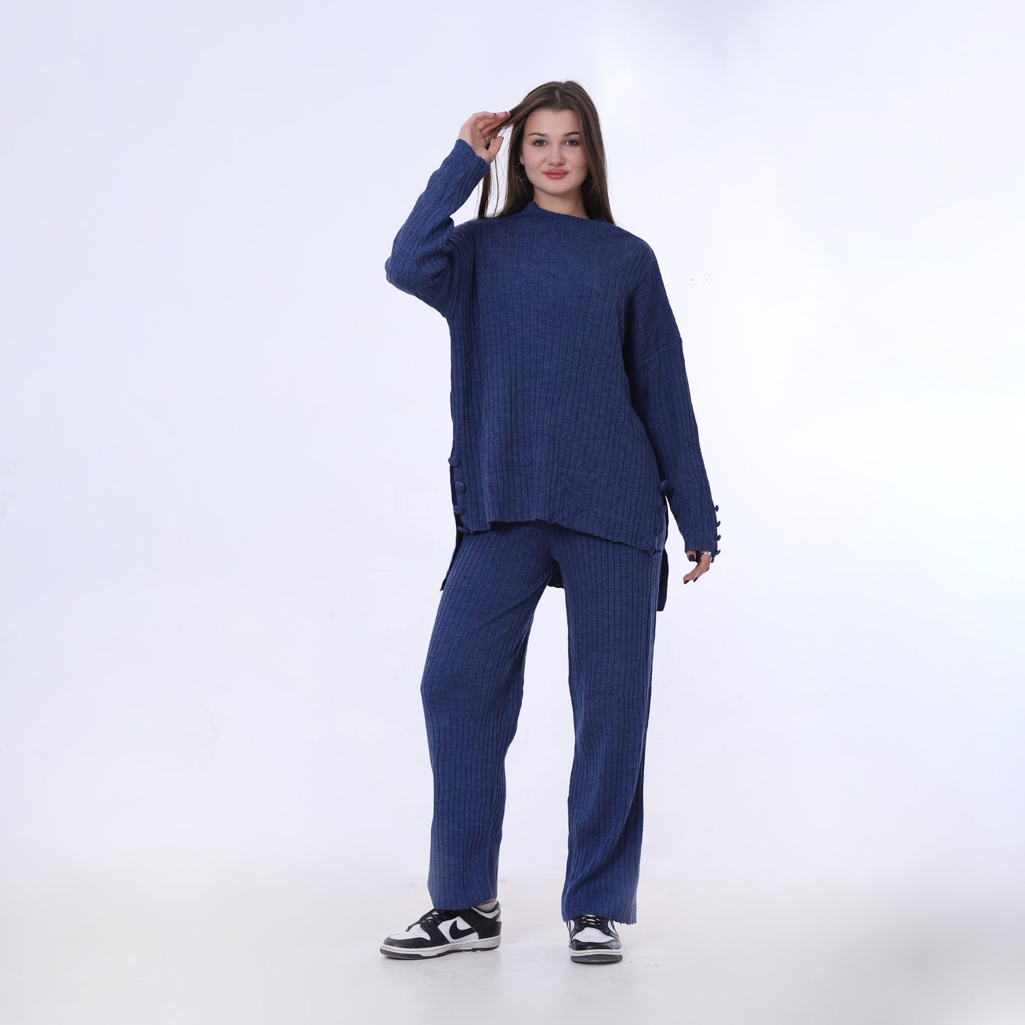 Blue Jeans Knitted Oversized Set