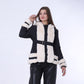 White Waterproof Jacket Decorated with Soft Fur