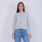 Silver High Hip Knitted Plain Pullover