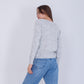 Silver High Hip Knitted Plain Pullover