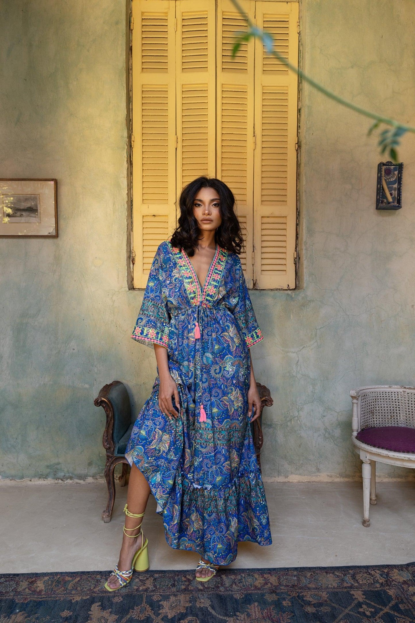 Tiered Dress with Drawstring