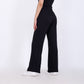 Black Knitted Textured Pants