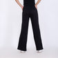 Black Knitted Textured Pants