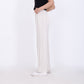 Off White Knitted Textured Pants