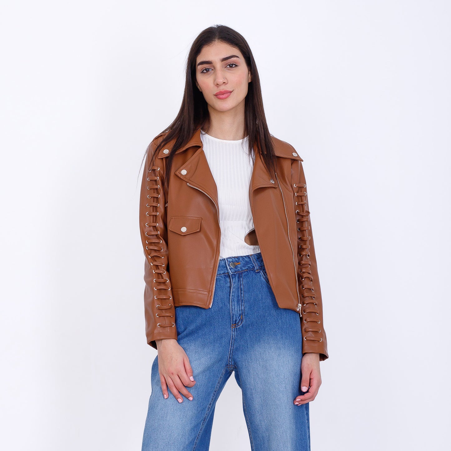 Havana Casual Leather Jacket