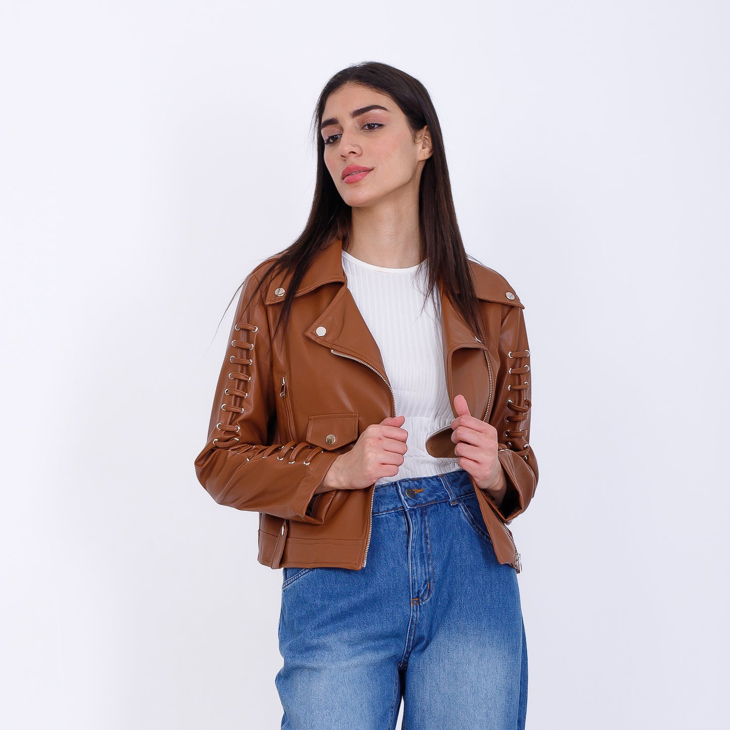 Havana Casual Leather Jacket