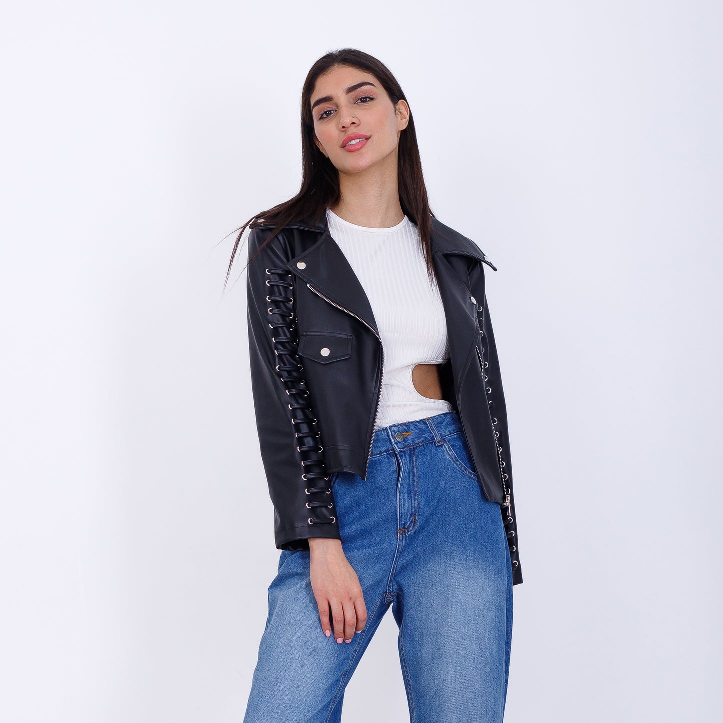 Black Casual Leather Jacket