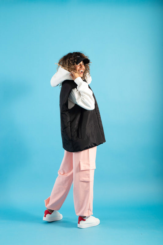 سترة منتفخة سوداء