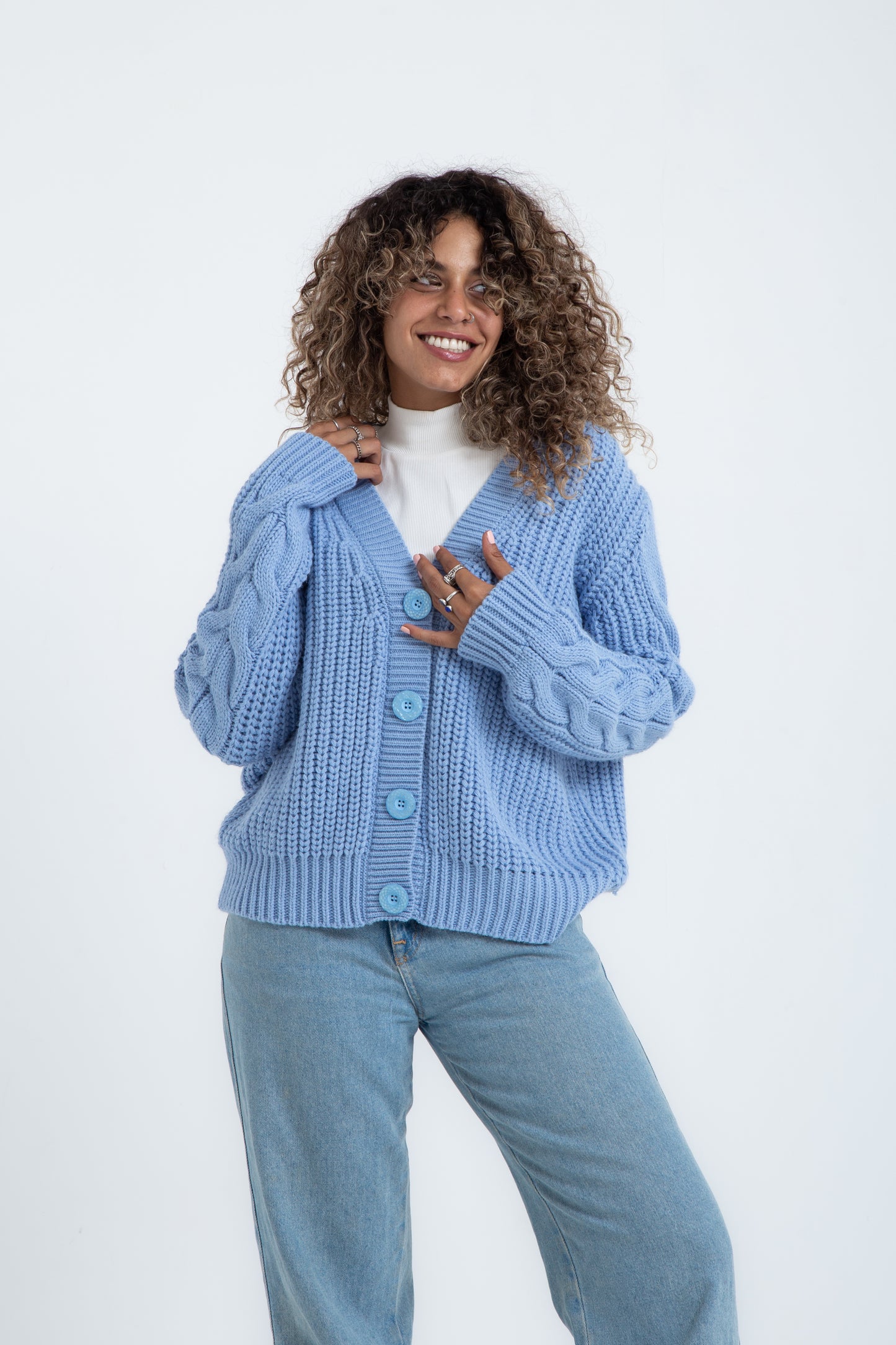 Light Blue Knitted Sweater