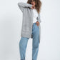 Light Gray Knitted Midi Cardigan