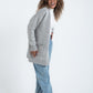 Light Gray Knitted Midi Cardigan