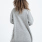 Light Gray Knitted Midi Cardigan