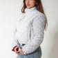 White Capitone Puffer Jacket