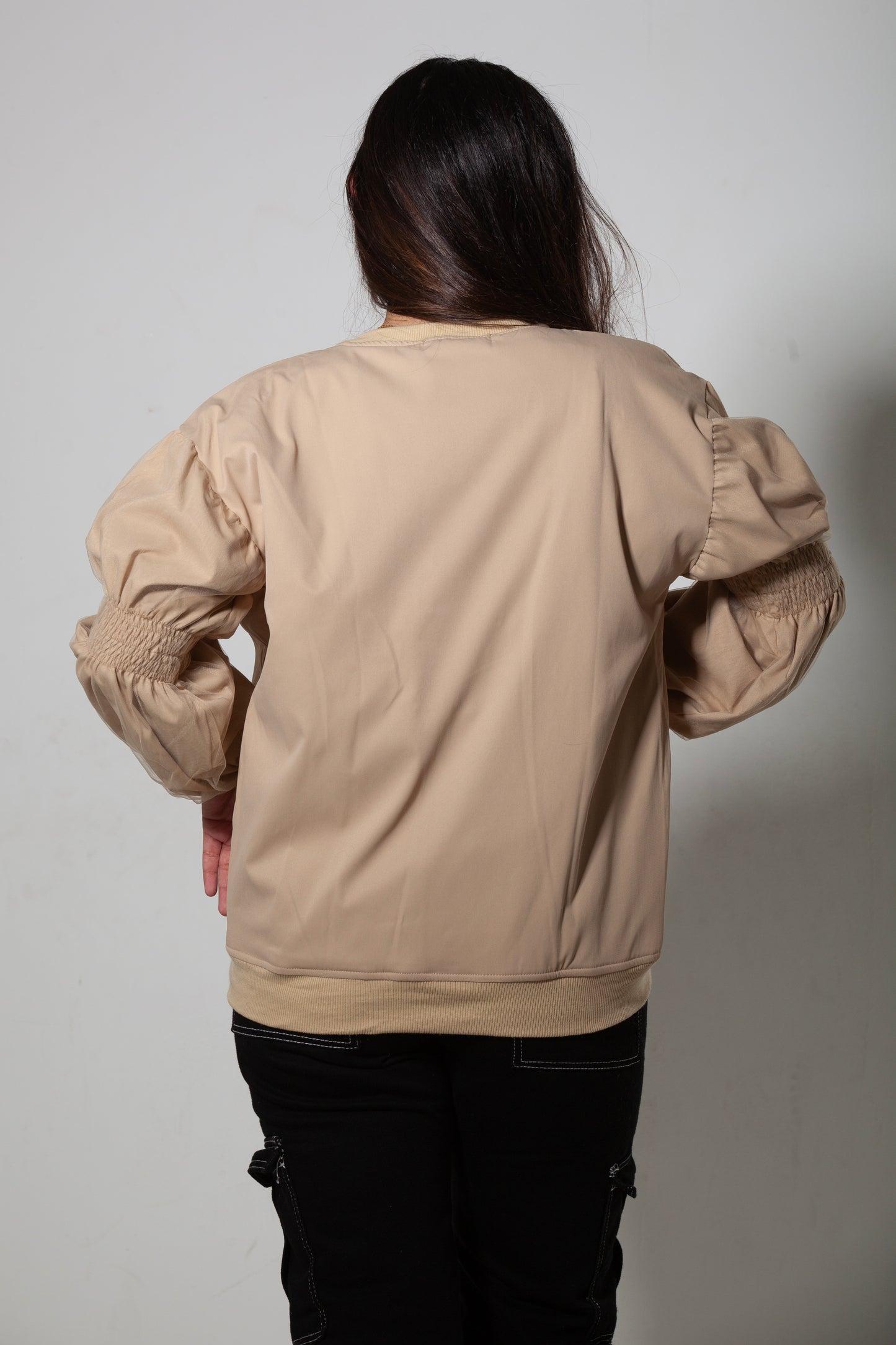 Beige Casual Waterproof Jacket