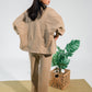 Beige Suede Lounge Jacket