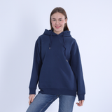 Navy Soft Melton Basic Hoodie