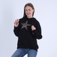 Black Star-Print Hoodie