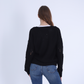 Black Knitted Sweater with Buttons