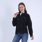 Black Full Buttons Denim Jacket