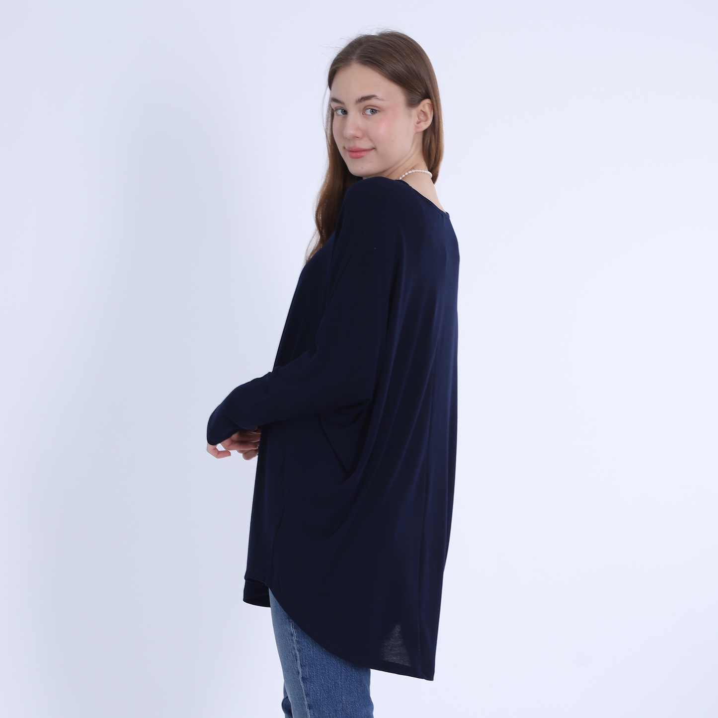 Navy Cozy Plain Pullover