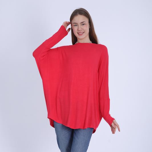 Fuchsia Cozy Plain Pullover