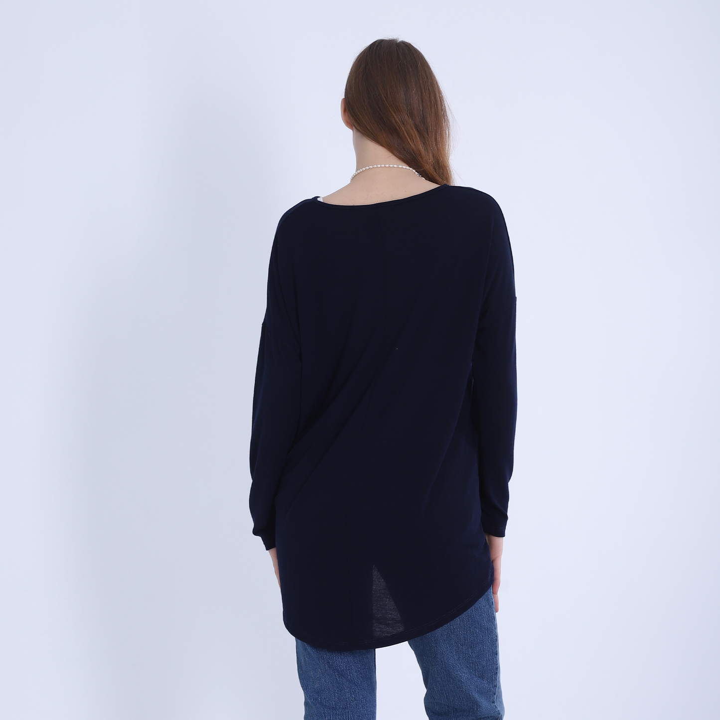 Navy Comfy High-Low Pullover