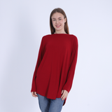 Burgundy Cozy Plain Pullover