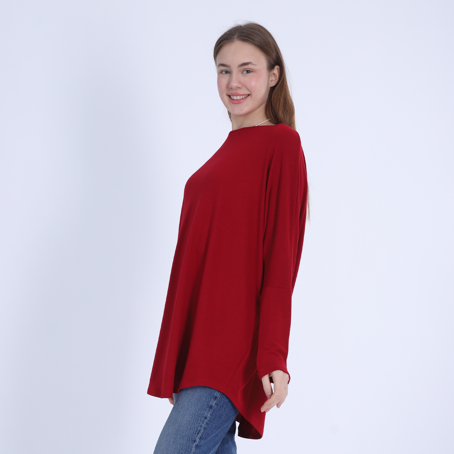 Burgundy Cozy Plain Pullover