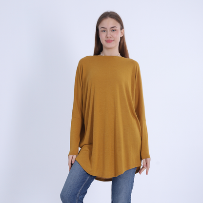 Mustard Cozy Plain Pullover