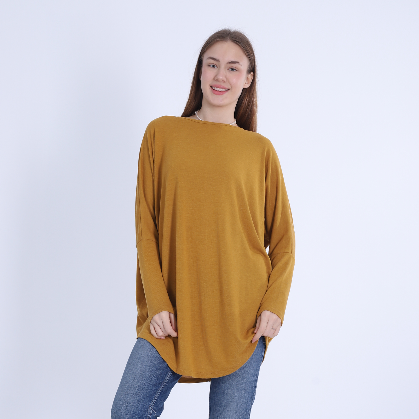 Mustard Cozy Plain Pullover