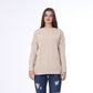 Beige Cable Knit Pullover