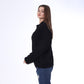 Black Half Neck Knitted Pullover