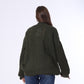 Olive Half Neck Knitted Pullover