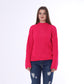 Fuchsia Half Neck Knitted Pullover