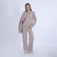 Beige 3 Pieces Knitted Set with Fur Pockets