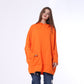 Orange Oversized Melton Hoodie