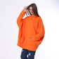 Orange Oversized Melton Hoodie