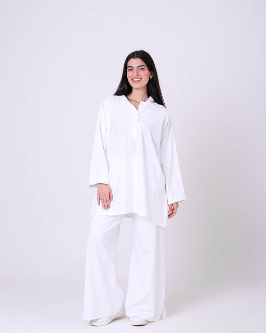 White Back Printed Cotton T-Shirt
