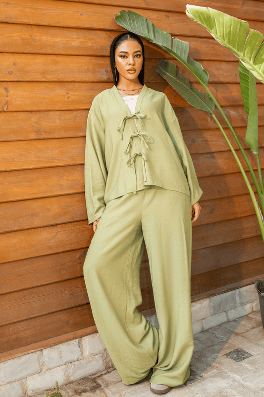 Olive Wide Leg Pants