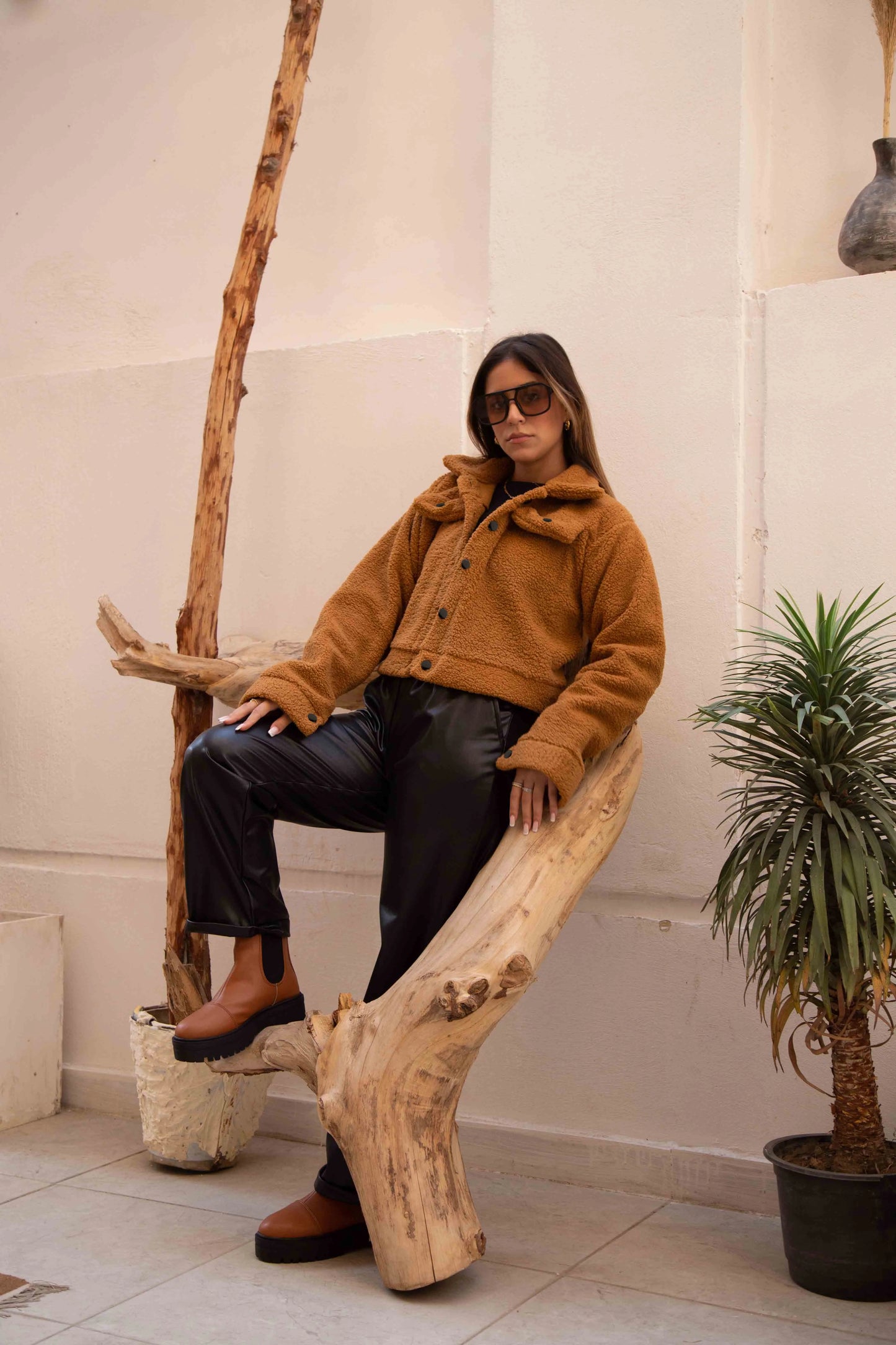 Brown Teddy Fur Jacket
