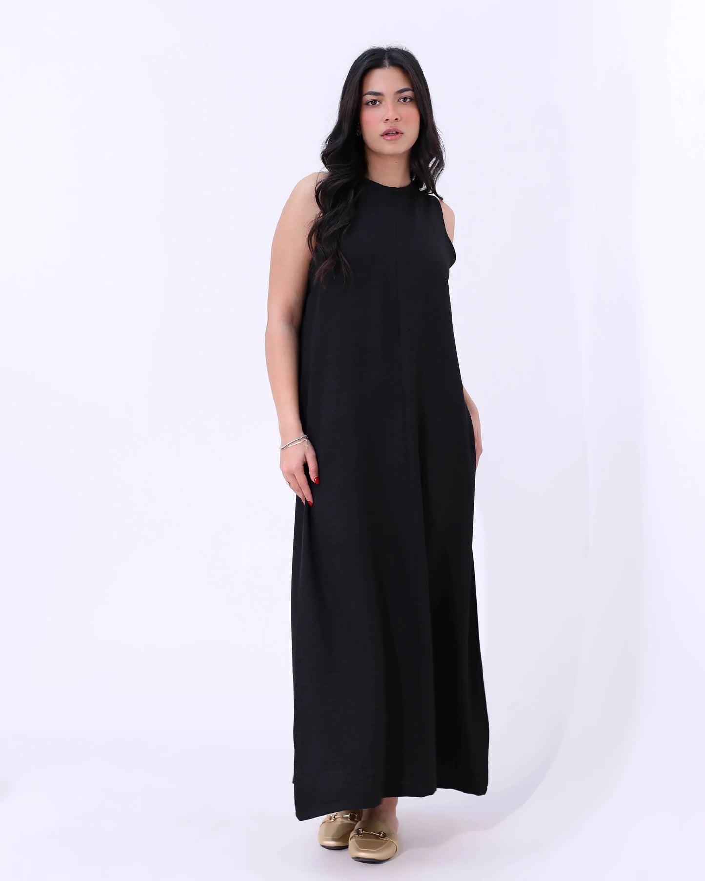 Black Basic Sleeveless Dress