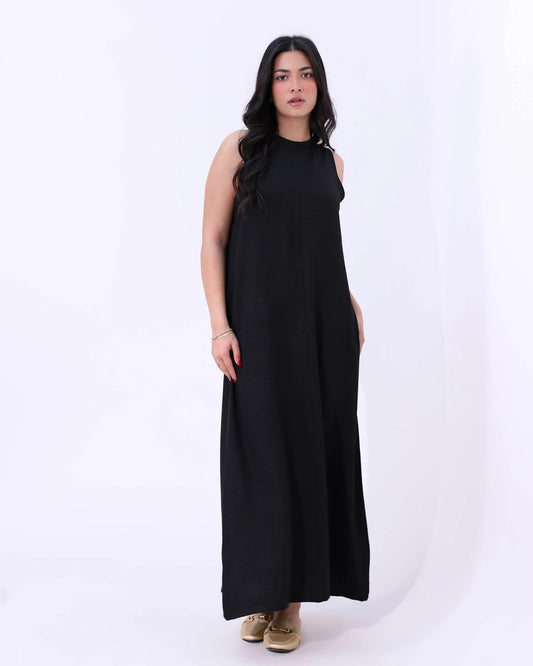 Black Basic Sleeveless Dress