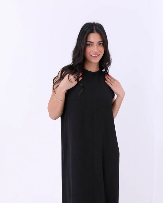 Black Basic Sleeveless Dress