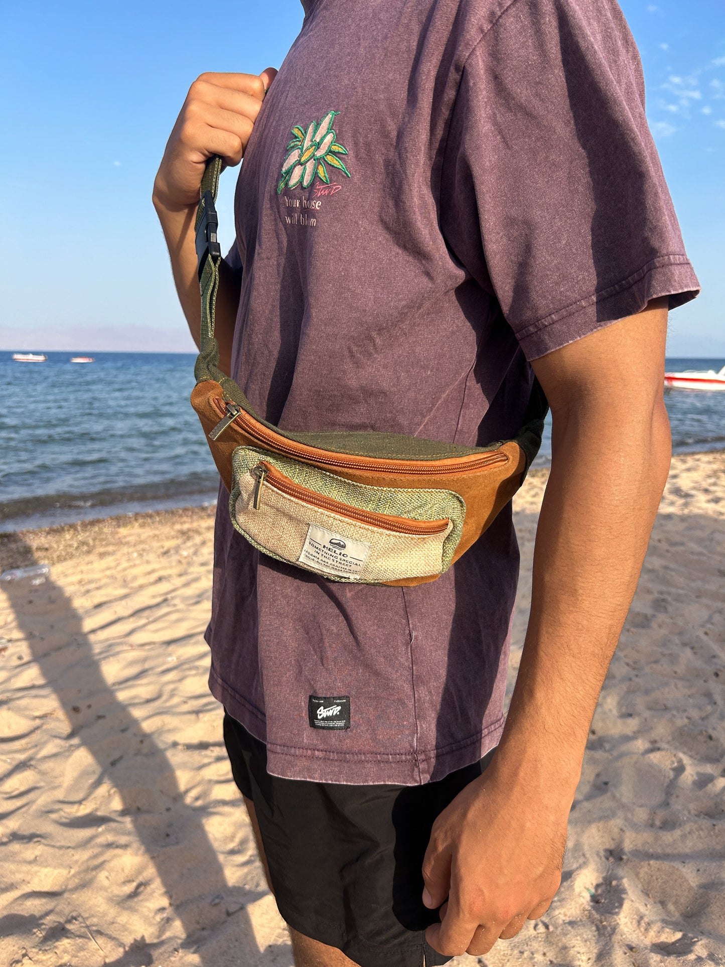 Helio Men Olive Hippie Sling Bag