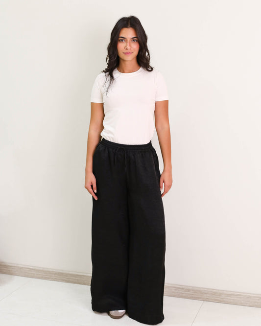 Elasticated Waist Chiffon Pants