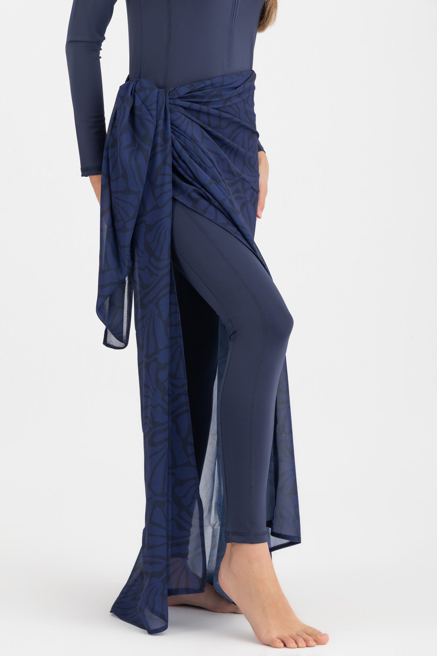Sapphire Blue Chiffon Wrap Skirt