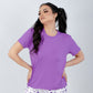 Purple Plain Basic T-Shirt