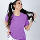 Purple Plain Basic T-Shirt