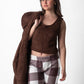 Brown 3 Pieces Teddy Hooded Pajama Set