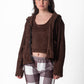 Brown 3 Pieces Teddy Hooded Pajama Set